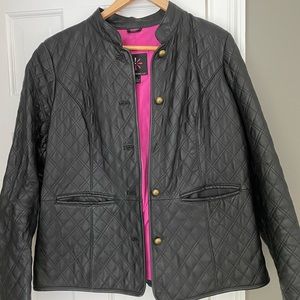 Isaac Mizrahi GENUINE leather jacket -LIKE NEW
